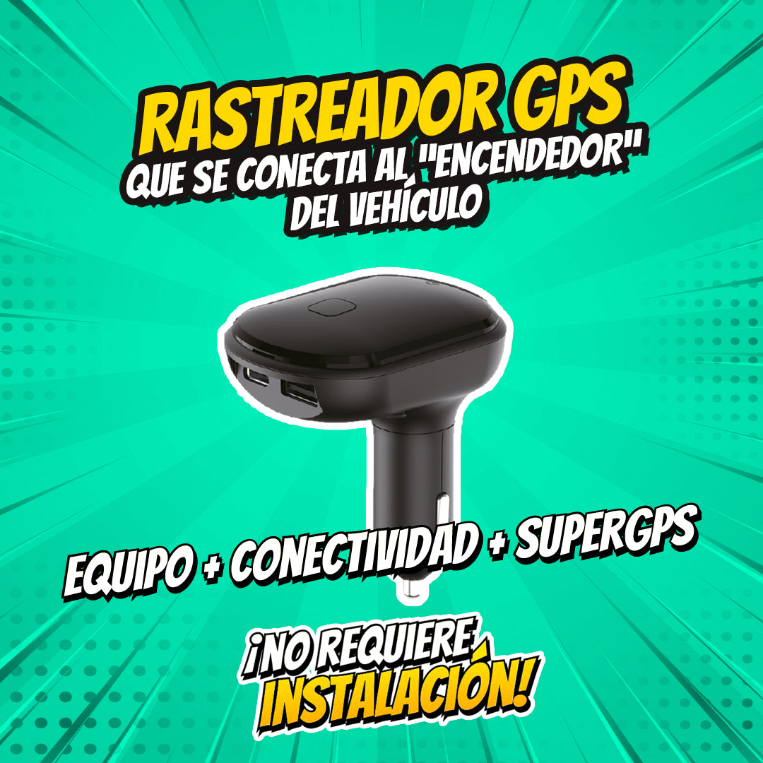 Rastreador GPS, se conecta al "encendedor" del vehículo